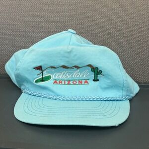 Vintage Scottsdale Arizona Golf Rope Hat KC Snapback Cap Blue Cotton Mens OSFM